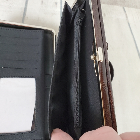 Retro Wallet Clutch Embellished Western Brown - Picture 8 of 14